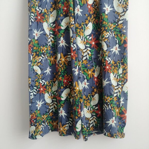 Toad & Co organic cotton tencel stretch relaxed cropped lounge pants blue Small - Picture 3 of 16